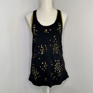 Silence and Noise Distressed Layered Tank Top Goth Green Black Size Small Women